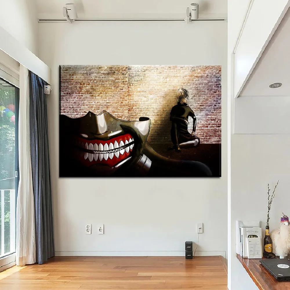 HD Print Type Painting Wall Art Decor Frame 1 Pcs Manga Ken Kaneki And Mask Poster Home Anime Tokyo Ghoul Canvas Picture | Дом и сад