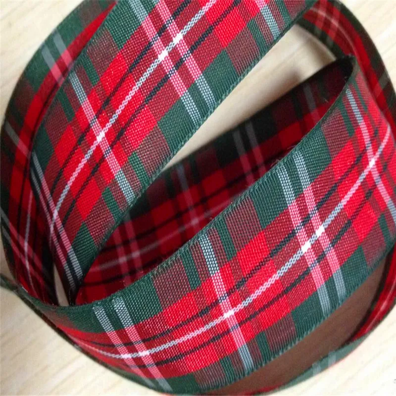 16 25 38 50mm width Plaid Ribbon Scottish Ribbon E135in Ribbons from
