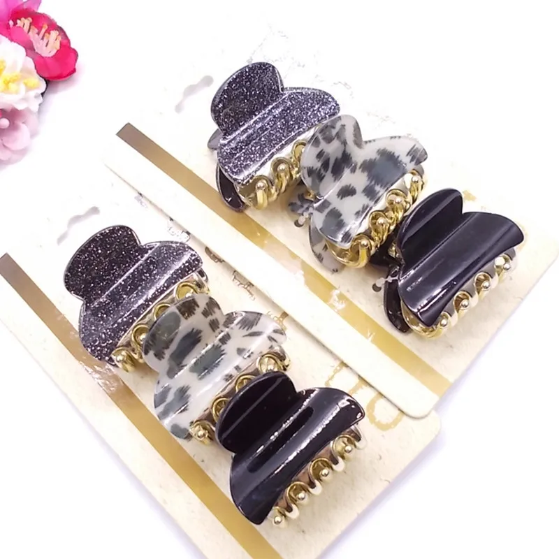 

Hair Clamp Acrylic Bling Bulldog Flamingos Hair Claw Women Hair Accessory A Set Of Two Lightweight Mini Hair Clips High-polish