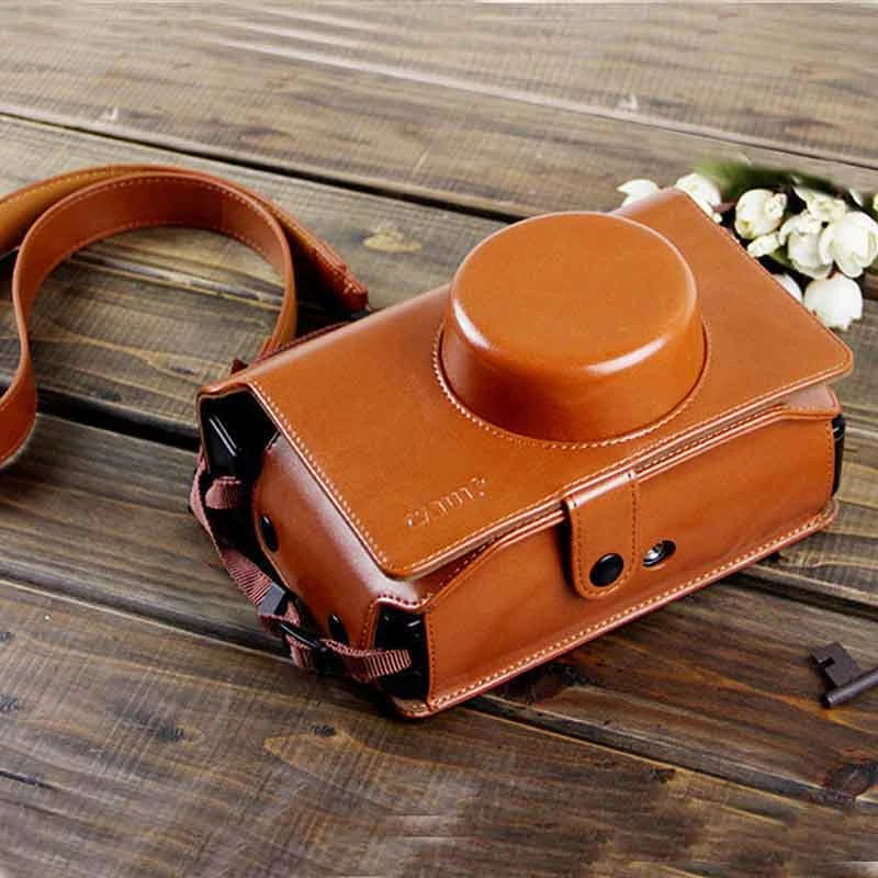 small camera bag PU Leather Camera Bag For Lomo INSTANT Wide Retro Brown Camera Case Cover For Lomo INSTANT Wide with Shoulder Strap black camera bag