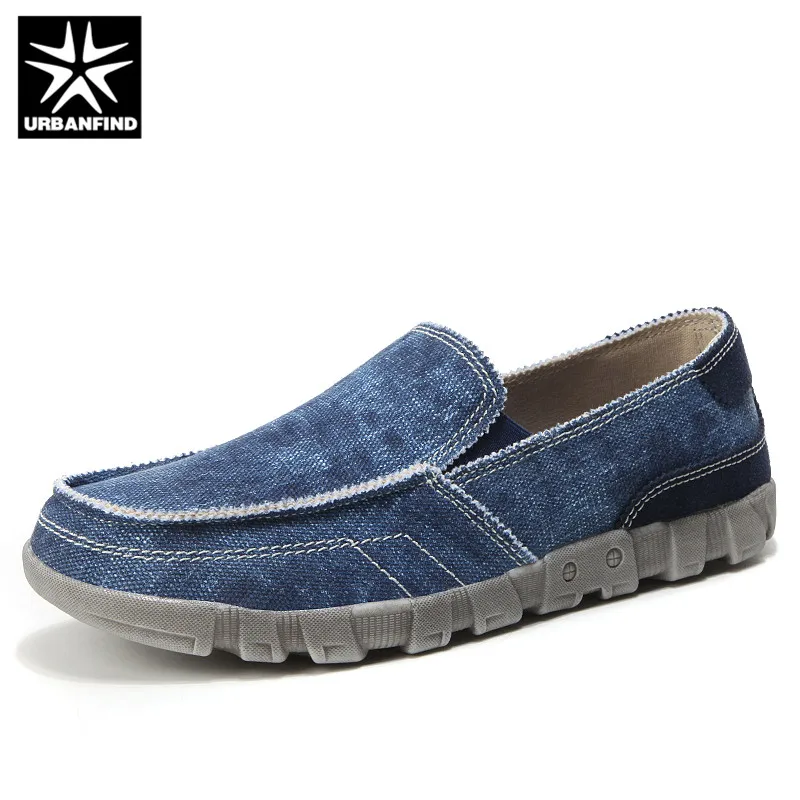 

URBANFIND Size 39-44 Canvas Mens Shoes Denim Brand Mens Casual Shoes Fashion Sneakers Breathable Loafers for Men Male Footwear