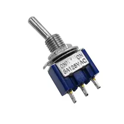 100 шт./лот синий мини MTS-102 3-контактный SPDT ON-ON 6A 125VAC миниатюрный переключатель переключатели