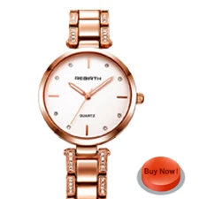 REBIRTH браслет часы Простой роскошный бренд нержавеющая сталь розовое золото браслет платье для женщин часы женские часы маленькие
