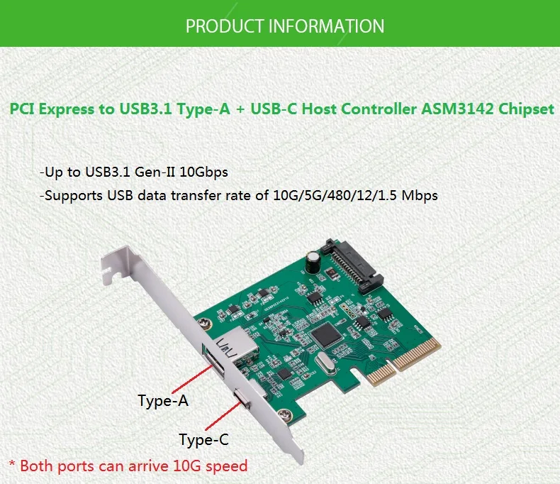 usb3.1 gen-ii 10 gbps ceia velocidade + chipset asm3142