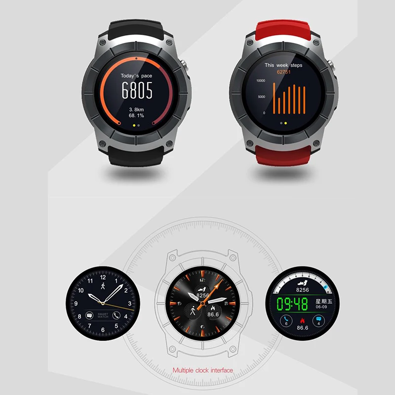 Bluetooth 4.0 Makibes G05 GPS Sports Watch 1.3 Color Screen Smart Watch multi-sport Smartwatch built-in GPS MTK2503