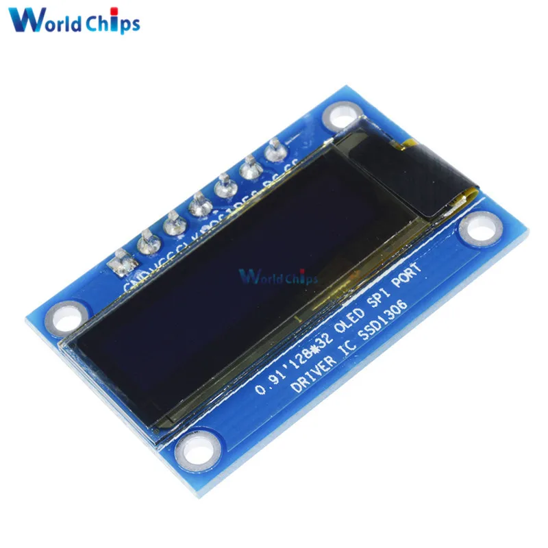 Светодиодный модуль SSD1306 с ЖК дисплеем 0 91 дюйма 128x32 для Arduino PIC SPI DC 3 5 В|module oled|display