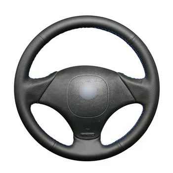 

Hand-stitched Black PU Leather Artificial Leather Car Steering Wheel Covers Wrap for Fiat Albea 2002 Palio Weekend 2002