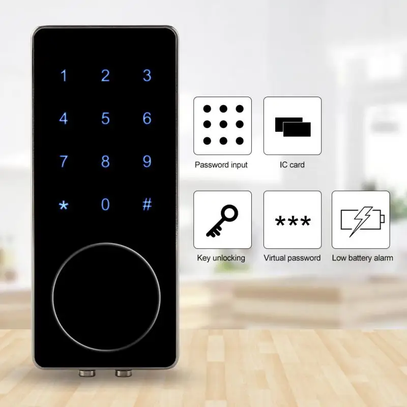 

New Digital Coded Lock Combination Convenient Password Locks Security Code lock with Keys IC Card Door Cabinet Locker