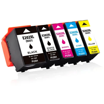 

Compatible Ink Cartridge Replacement for EPSON T202 T202XL Compatible with epson XP-6000/XP-6005/XP-6001 (1B+1PBK+C+M+Y) 5 Pack