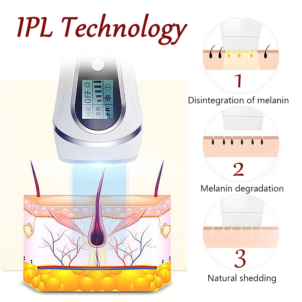 3 в 1 IPL лазерная эпиляция машина лазерная эпиляция Перманентный Эпилятор очистка кожи ЖК-дисплей Электрический depilador