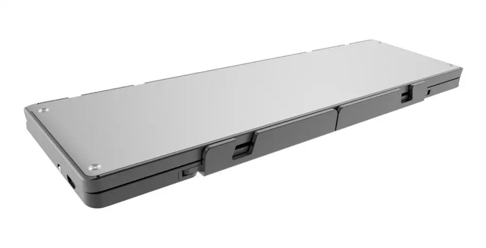 Портативная Складная Беспроводная bluetooth-клавиатура для iPad IOS/Android/Windows Tablet PC Cell Phone - Цвет: Silver