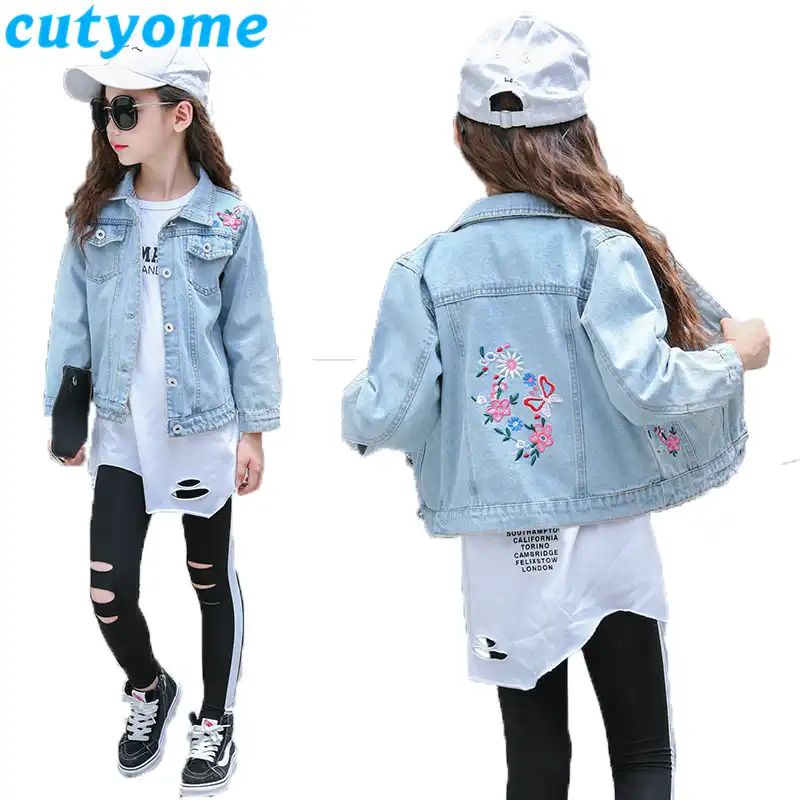 girls light blue denim jacket