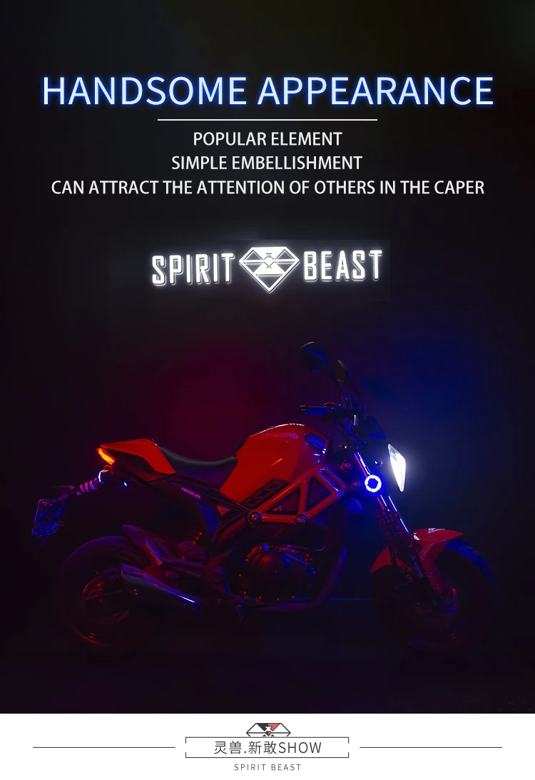 Spirit Beast мотоциклетный светодиодный светильник s высокий светильник головной светильник s аксессуары 12 в мотор ATV скутер мотоцикл светильник