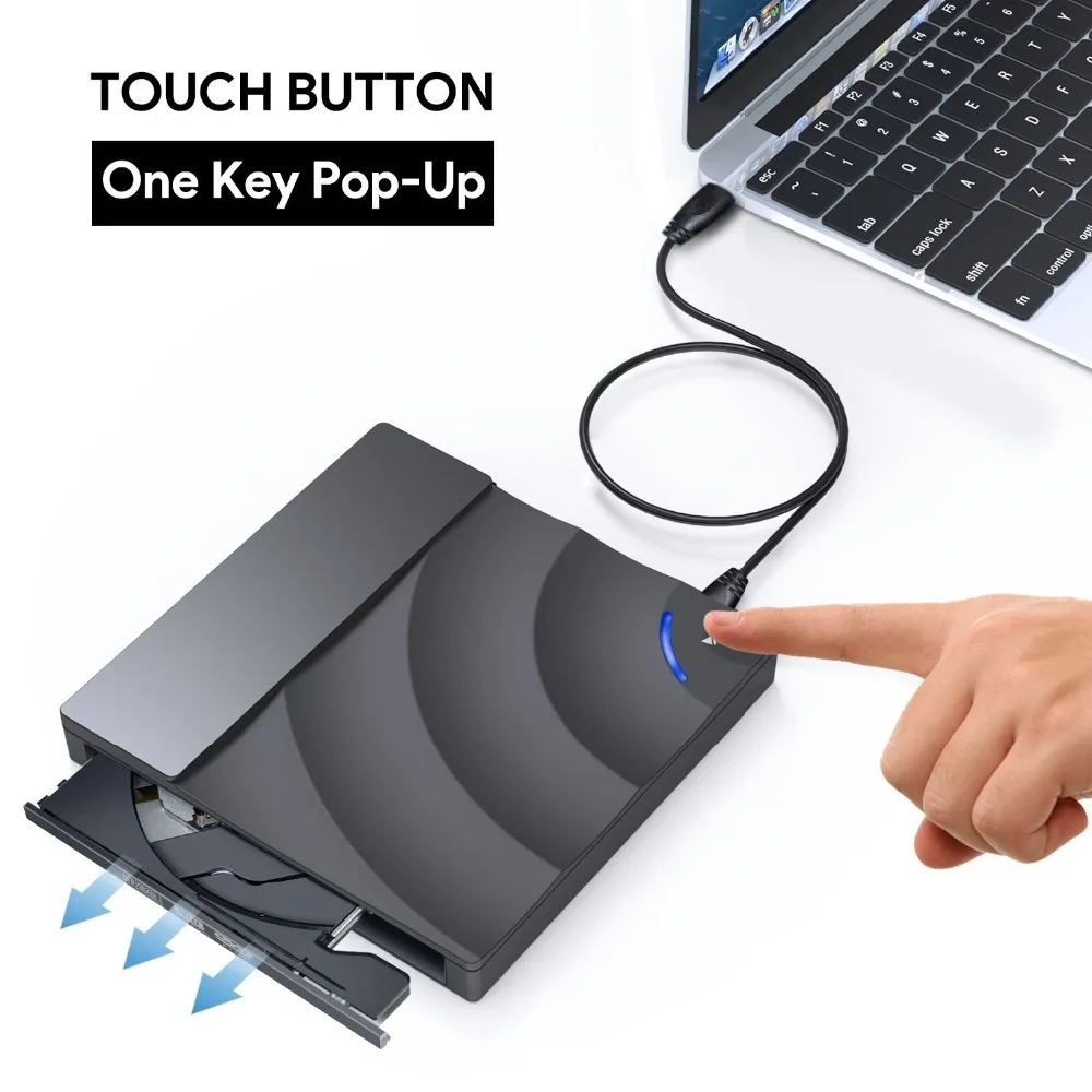  Unidad de DVD externa de alta velocidad USB 30 unidad de DVD para ordenador portátil de sobremesa D