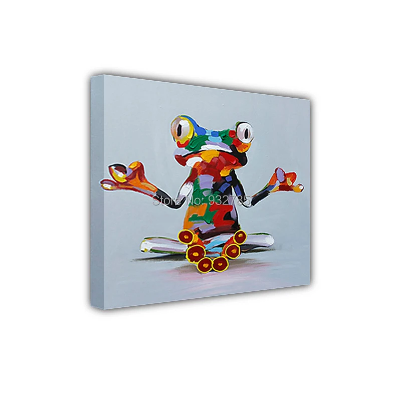 Funny-Reading-Frog-Oil-Painting-Canvas-Art-Modern-Wall-Mural-Decoration-for-Bedroom-Living-Room-Kid (2)