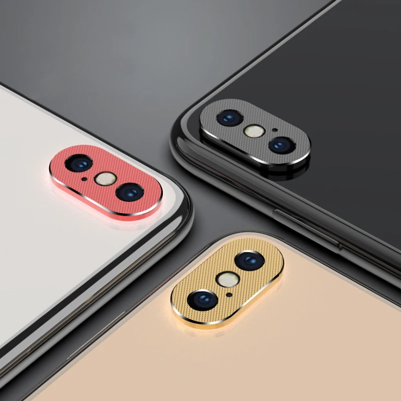 For iPhone X XS Max XR Camera Phone Lens Metal Cover Lense Protector For iPhone 6 6S 7 8 Plus Camera Mobile Len Protection Cover