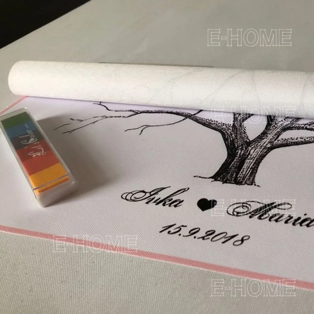 Fingerprint Tree Signature Canvas Painting Wedding Car Wedding Gift