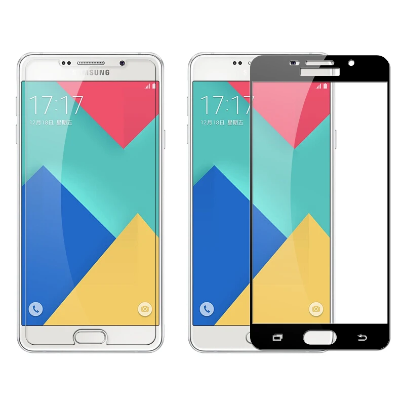 Экран протектор Закаленное Стекло для samsung Galaxy A8 Plus A6 A5 A3 A7 2017 2018 с полным