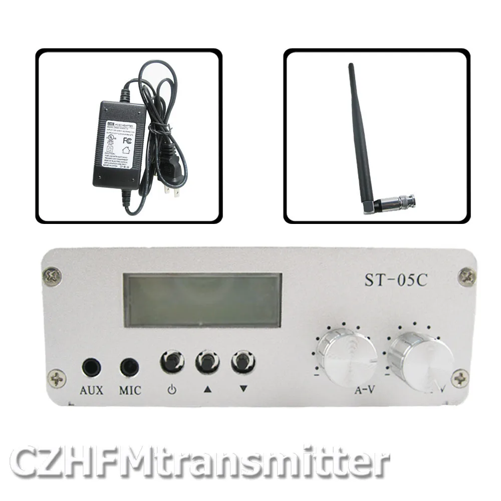 

0.5W home FM transmitter stereo pll radio broadcast 76-108mhz antenna+ps kit