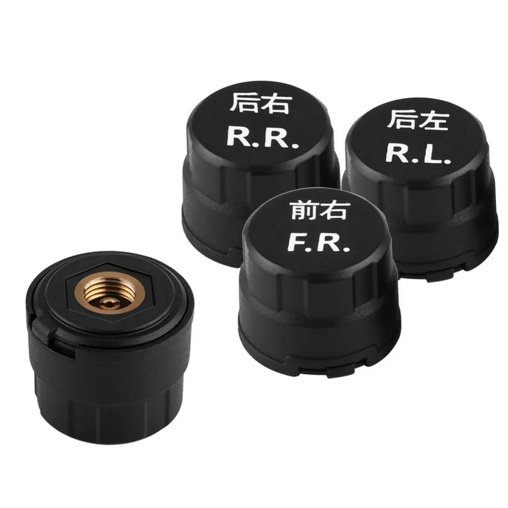 

TPMS 4 Sensors for Car Tire Pressure Monitoring System Alarm Warning TPMS Bluetooth BT 4.0 For IOS/Android