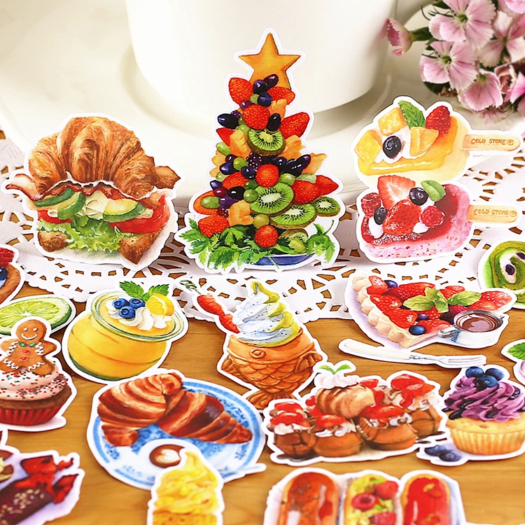 20pcs/pack Fruit dessert Delicious food Decorative Sticker Scrapbooking