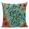 Flowers and Letters Cushion Cover Home Decor Pillow Cover for Sofa Romantic Valentine Day Gift Pattern Pillowcase Seat Cushions 5