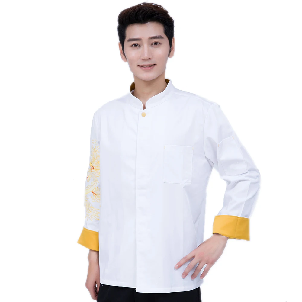 

Chef Uniform Long-sleeved Work Coat Chef Jacket Autumn&Winter Restaurant Hotel Man Woman Jacket Cook Suit Work Wear