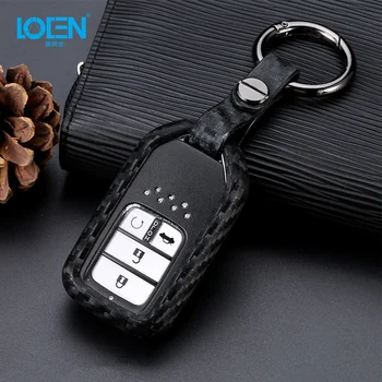

Carbon Fiber Soft Remote Keyless Car Key Case Cover For Honda Crv Fit Xrv Crider Vezel Jade Spirior 9 Spirior Fit Civic Accord