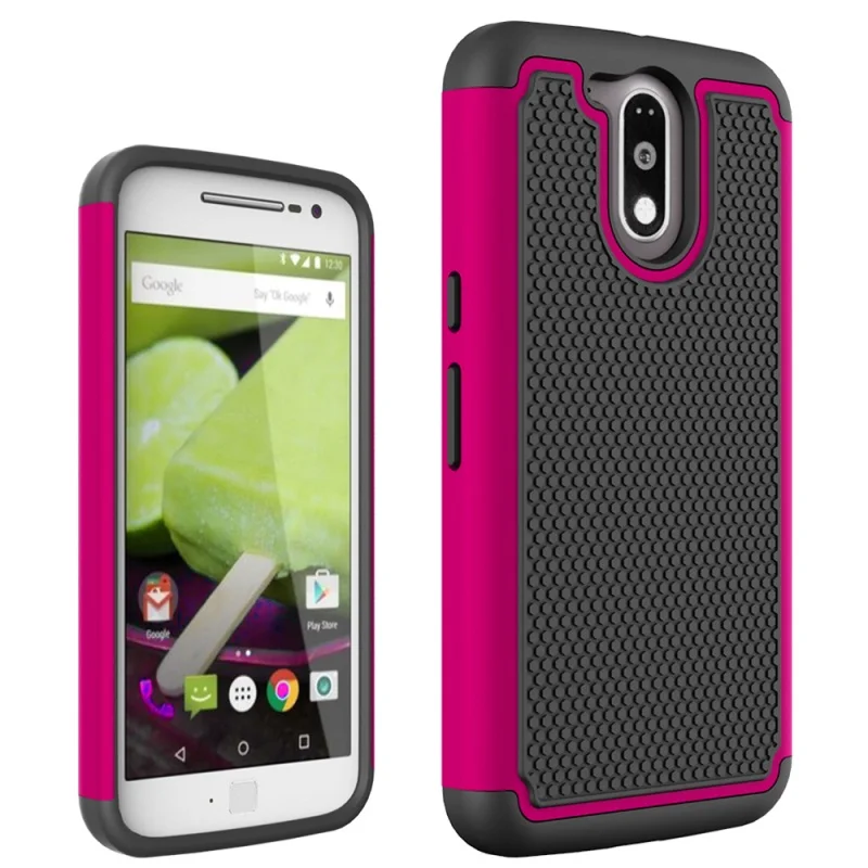 Для Motorola Moto G4 Гибридные Случаи Футбол Зерно PC + Силиконовый Hybrid Shell для G4/G4 Plus |