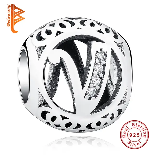 charms pandora lettre v charms pandora lettre v