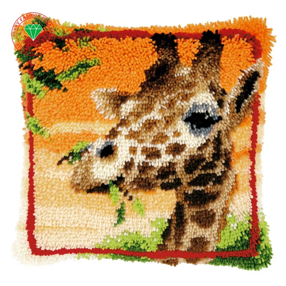 Mat diy set carpet Craft Latch hook rug kits cushion Pillowcase Cross