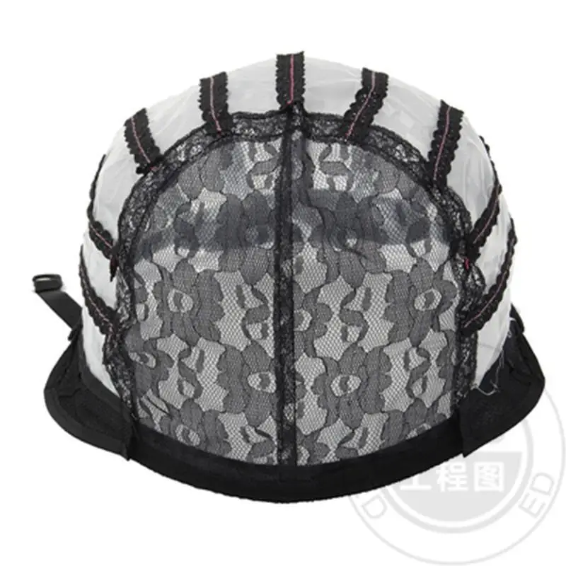 4 Colors Adjustable Strap Hair Net Lace Wig Cap Hairnet Top Stretch Mesh Caps Weaving Cap For Making Wig For Women Men