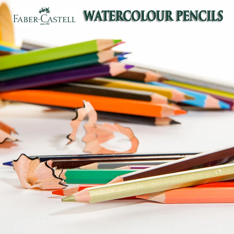 72 faber castell акварельные карандаши 48 набор aquarelle 24 пастилки карандаш