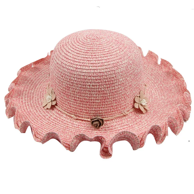 2019 Fashion Style Summer Hat Spring And Summer Women Sunshade Flower Lace Rope Sun Hat leisure folding fisherman hat H14 (2)