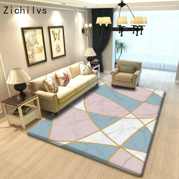 Zichilvs الشمال نمط هندسية الرخام نمط السجاد غرفة المعيشة البساط أريكة طاولة القهوة حصيرة غرفة نوم اليوغا سادة مستطيلة بطانية