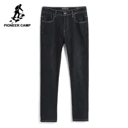 Пионерский лагерь новые зимние теплые флисовые джинсы брендовая мужская одежда черные толстые джинсы мужской качество супертяжелом брюки