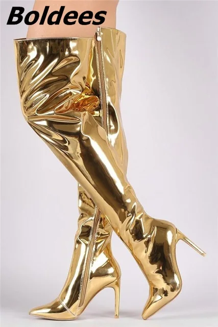 2017-Autumn-Women-Silver-Ankle-Boots-Pointed-Toe-High-Heel-Mirror-Leather-Zapatos-Mujer-Plus-Size.jpg_640x640
