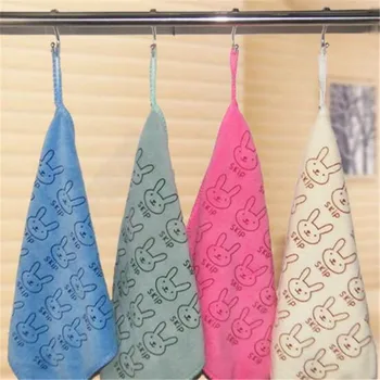 

Clean Hearting Hand Towels Soft New Baby Children's Cartoon Animal Hanging Bath Towel Microfiber Fiber 3Pcs/Lot Towels 25*25CM