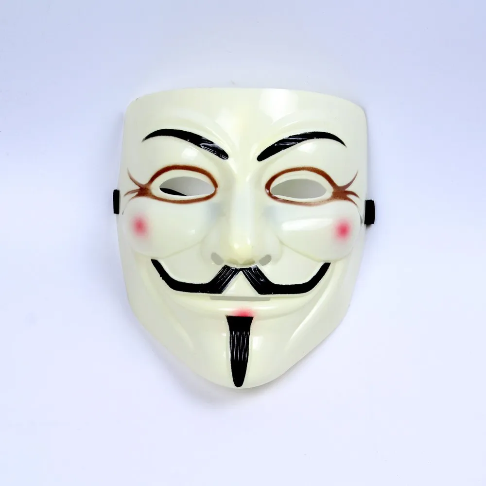 Маскарад и вечерние маска супергероя V для вендетты маска на Хэллоуин для взрослых полная маска MK004 - Цвет: yellow 1