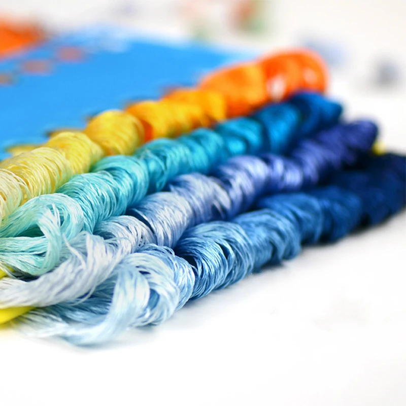 

8 Colors 20m Suzhou Embroidery DIY Common Color Silk Line Branch Manual Wholesale Embroidery thread