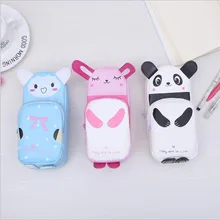 Высокая емкость мультфильм животных Карандаш Мешок Панда Кролик овец школа подарок канцелярские пенал для хранения канцелярских принадлежностей GT404