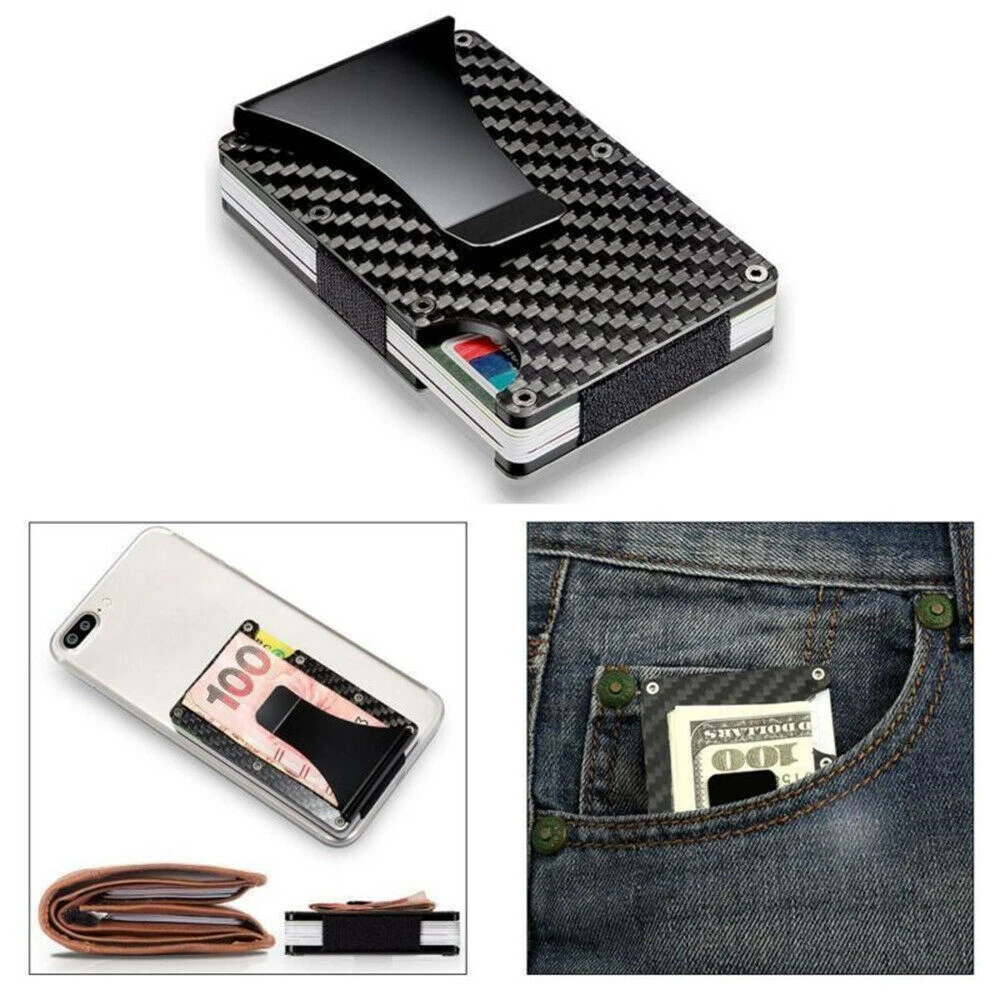

New Carbon Fiber Metal Card Package Anti-theft Ultra-thin Small Large Capacity Anti-degaussing Wallet Bank Card ID card Sets