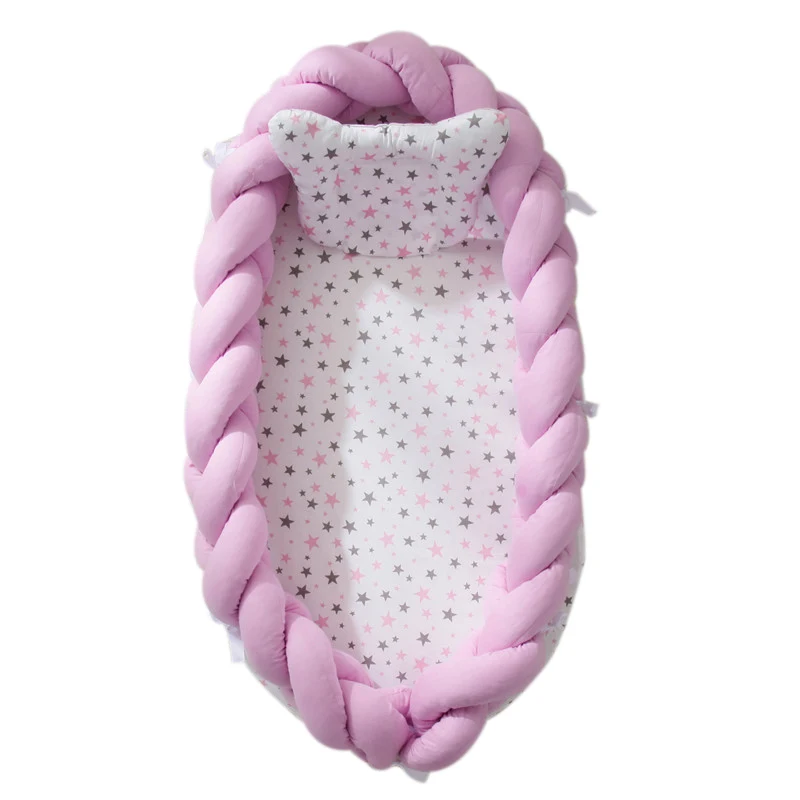 Детская кроватка для кровати портативный детский шезлонг для новорожденных кроватки дышащее и спящее гнездо с подушкой детское гнездо переносная люлька