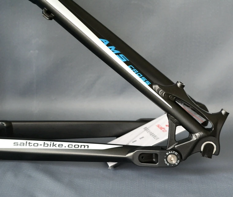 Cheap SALTO Full Suspension Frame Mountain Bicycle Shock Absorber Frame 26ER Aluminum Alloy Soft Tail Downhill Bicicleta Cadre Parts 17