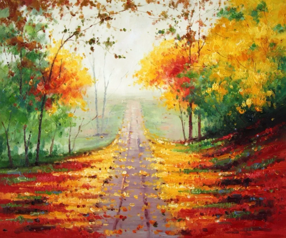 Handpainted impressional пейзаж маслом на холсте изобразительного искусства домашнего