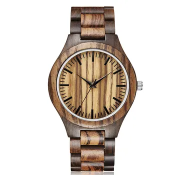 

Fashion Unique Roman Numerals Dial Brown Wood Watch Natural Quartz Wooden For Male Men Wrist Watch Timepieces Male Clock