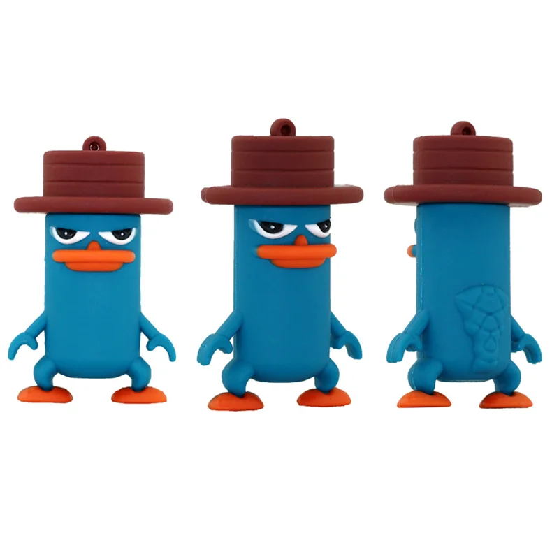 Mini Perry The Platypus Usb Flash Pen Drive 2.0 32gb 16g Usb Flash Drive U Disk Memory Stick Pendrive Cartoon Animal Thumbdrives