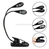 Flexible 2 Dual Arms Clip On 4 LED Light Lamp for Book Reading Tablet Lamp #H028# ► Photo 2/6