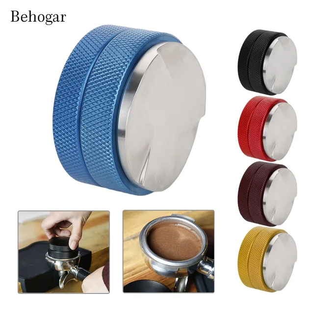 Best Offers Behogar Dia 58mm Stainless Steel Macaroon Shape Espresso Coffee Grinder Powder Blower Tamper Sands Fillers w/ Three-fan Bottom 