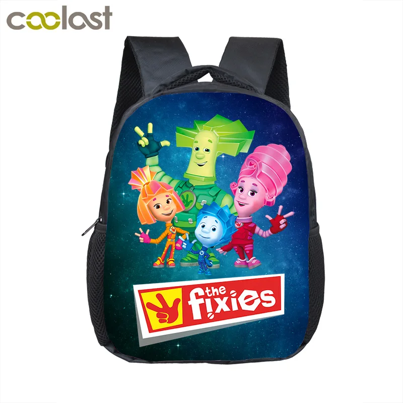 Забавный Русский мультфильм Фиксики рюкзак для мальчиков и девочек детские школьные сумки детские маленькие Наплечная Сумка для детского